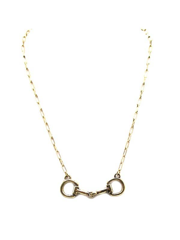 Western Horse Snaffle Bit Pendant Necklace