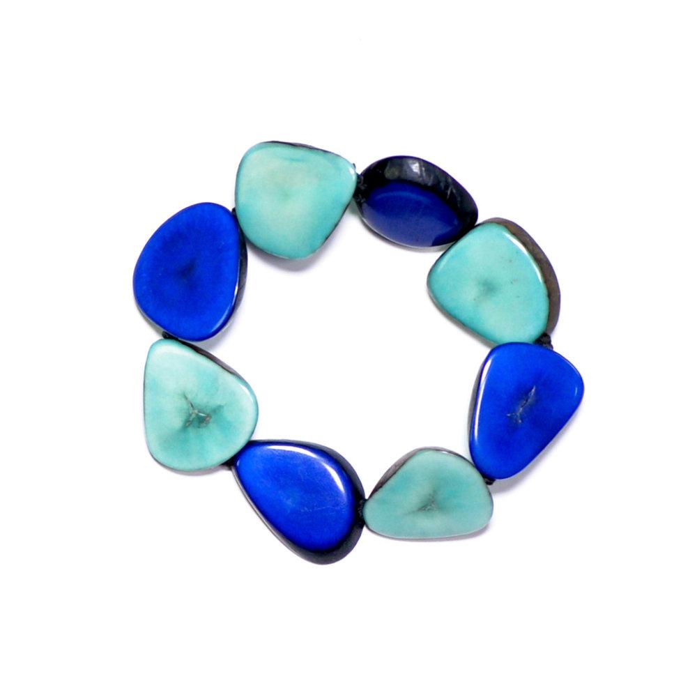 Tagua Alma Bracelet - Royal Blue Turquoise