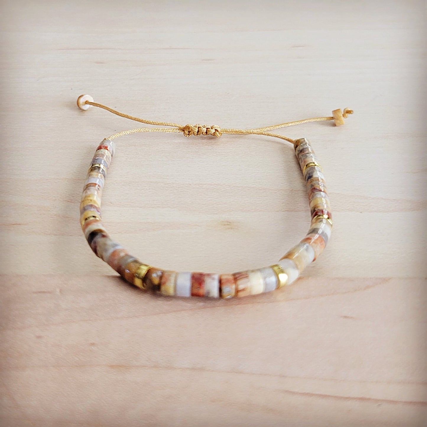Genuine Aqua Terra & Gold Adjustable Bracelet 811r