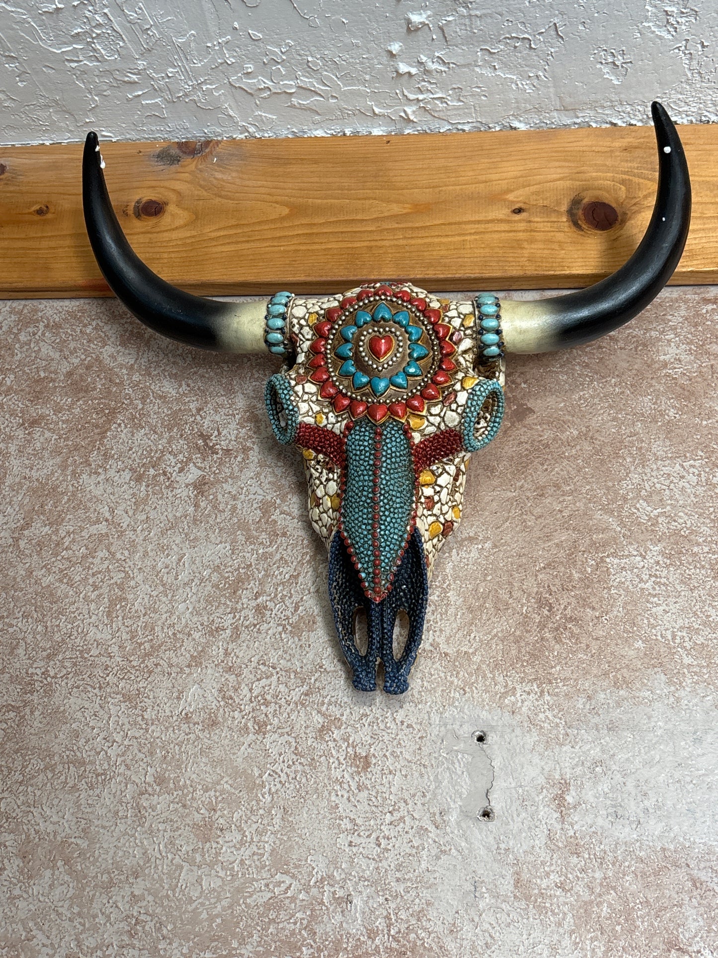 Multi colored steer head