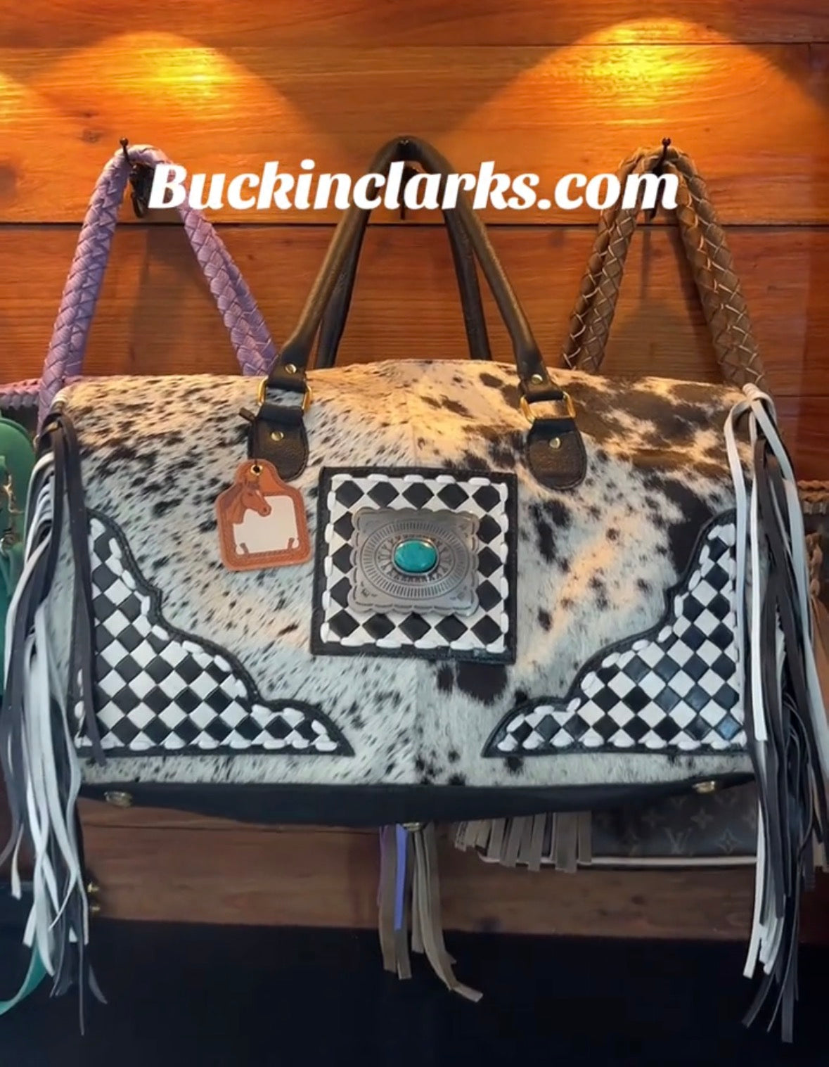 Black Checkered Duffel