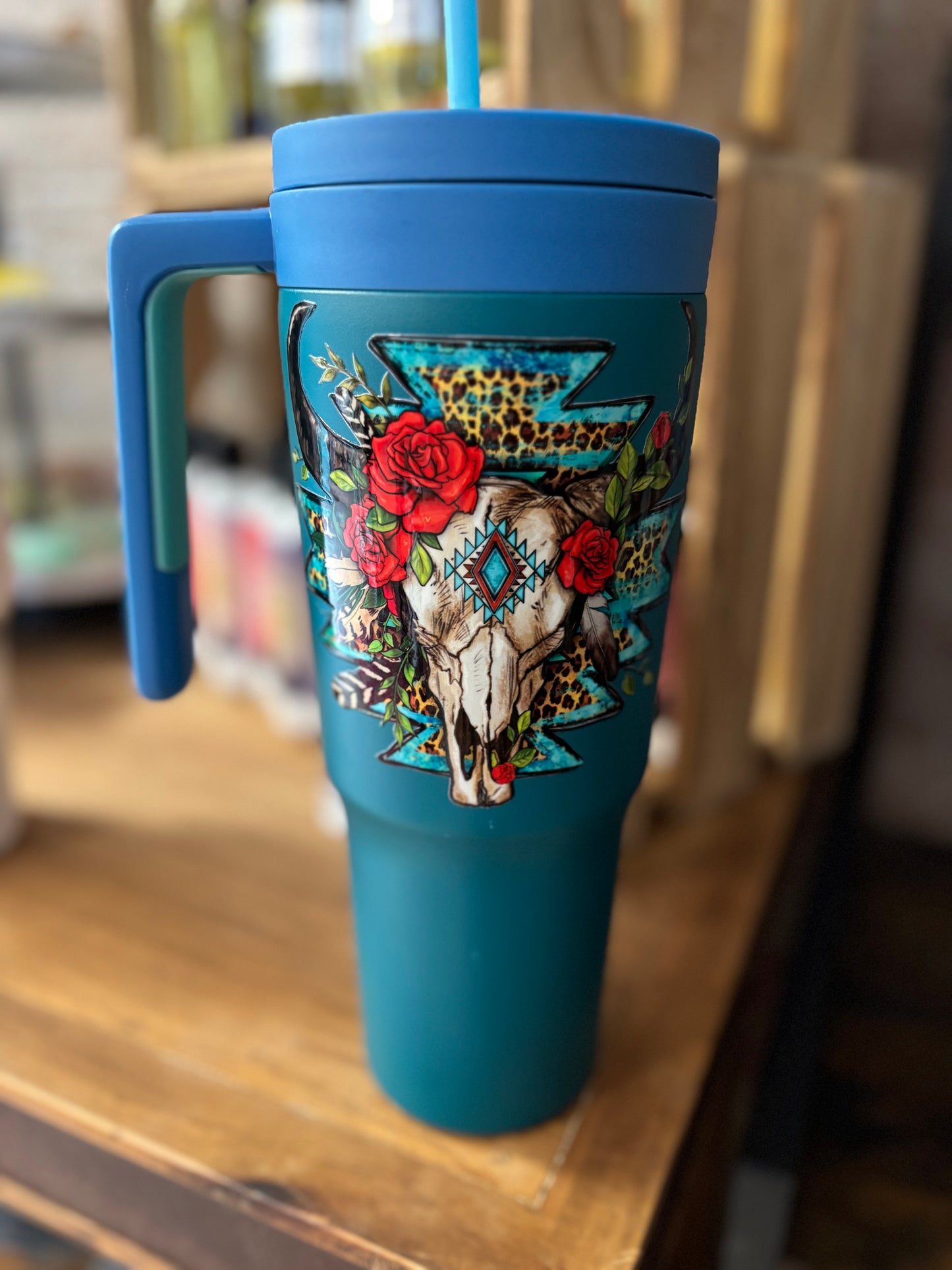 Leopard Turquoise Squll