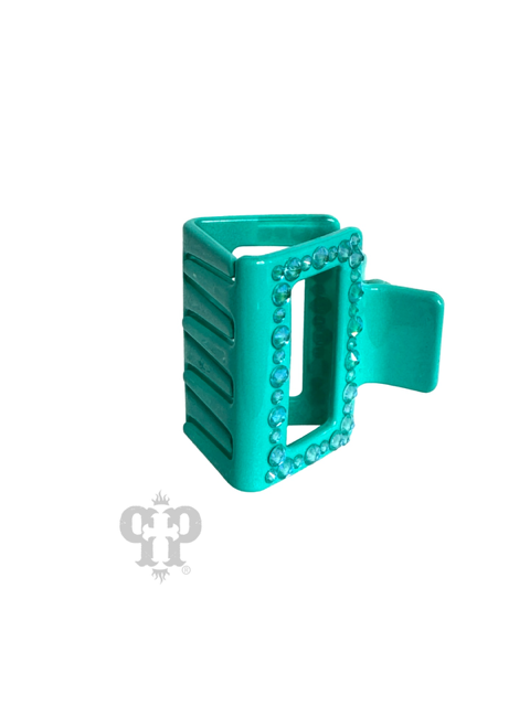 Rectangle rhinestone hair claw