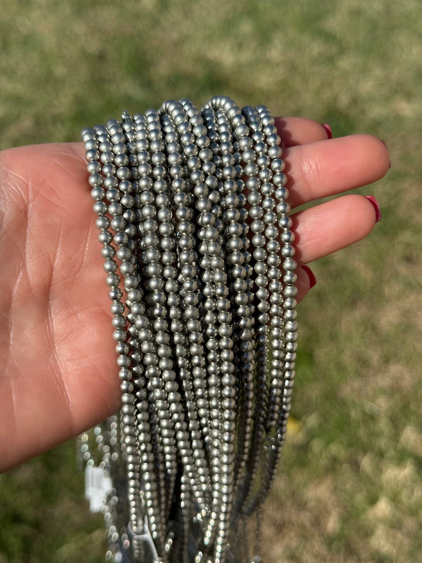 18 inch 4mm silver plated necklace