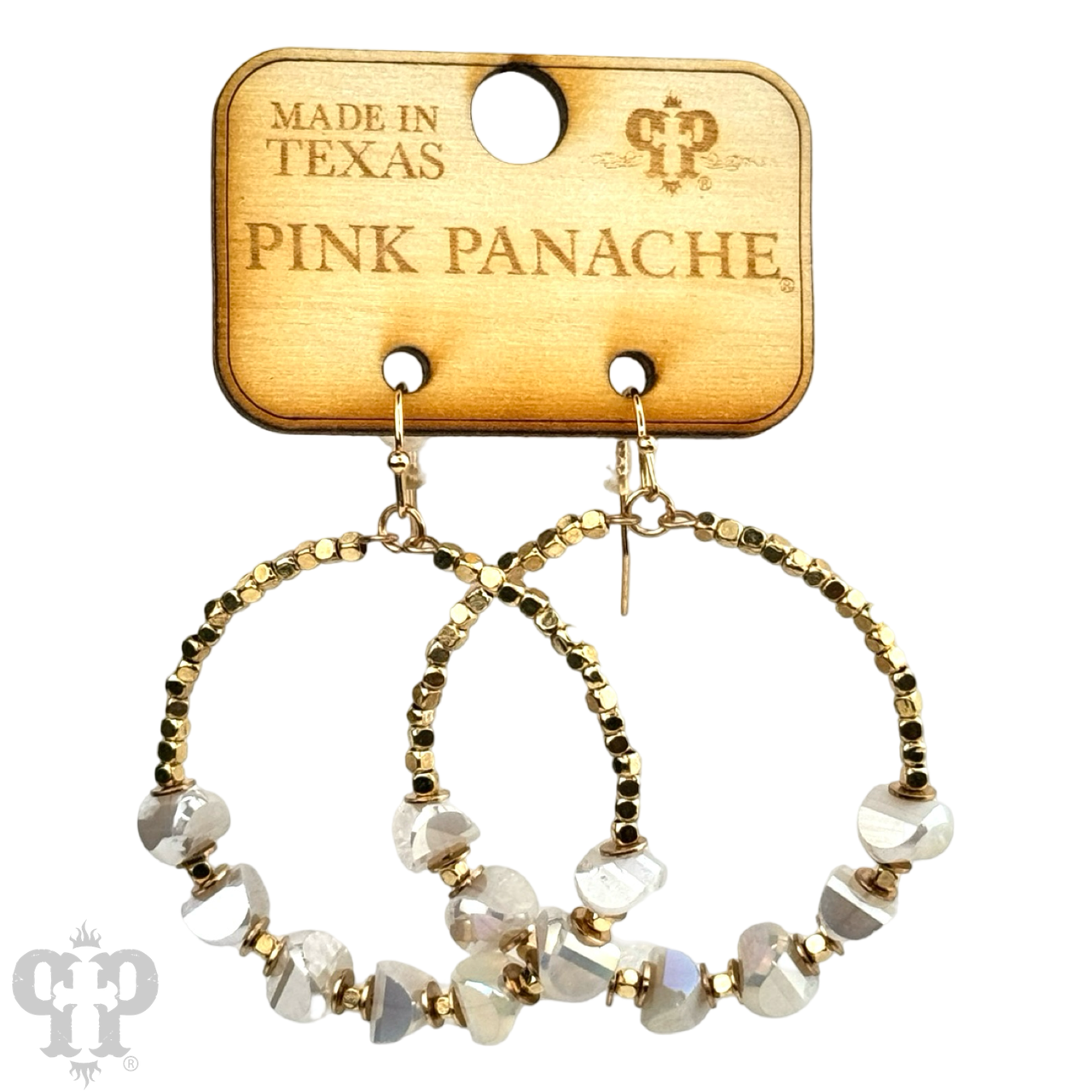 Stone circle earring