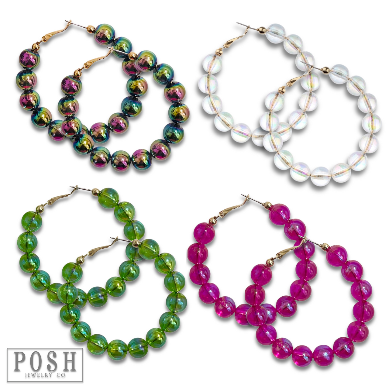 Bead hoop earring