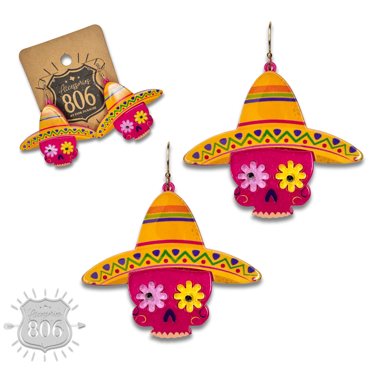 Sugar skull earring
