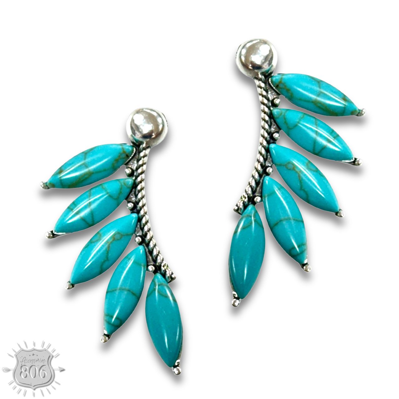 Marquise stone post earring