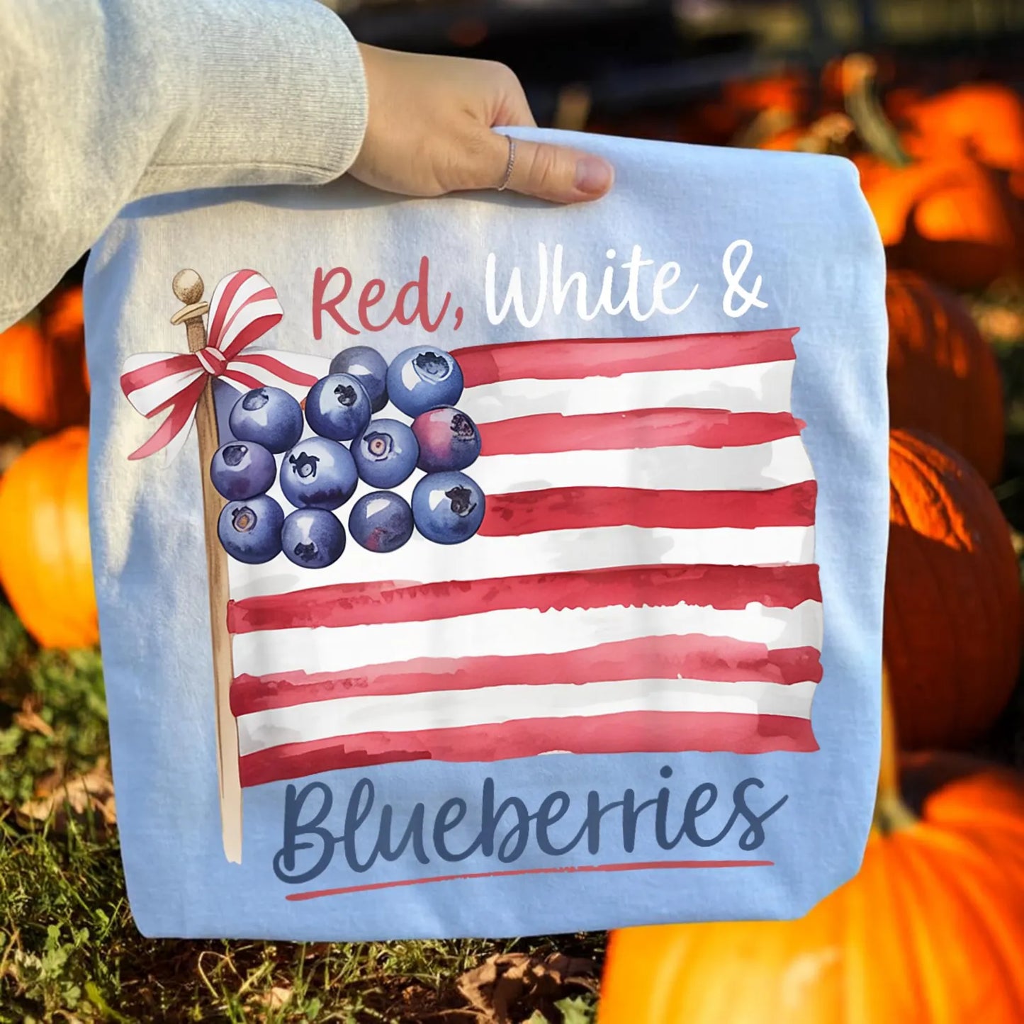 Red, white and Blueberries tee or crewneck