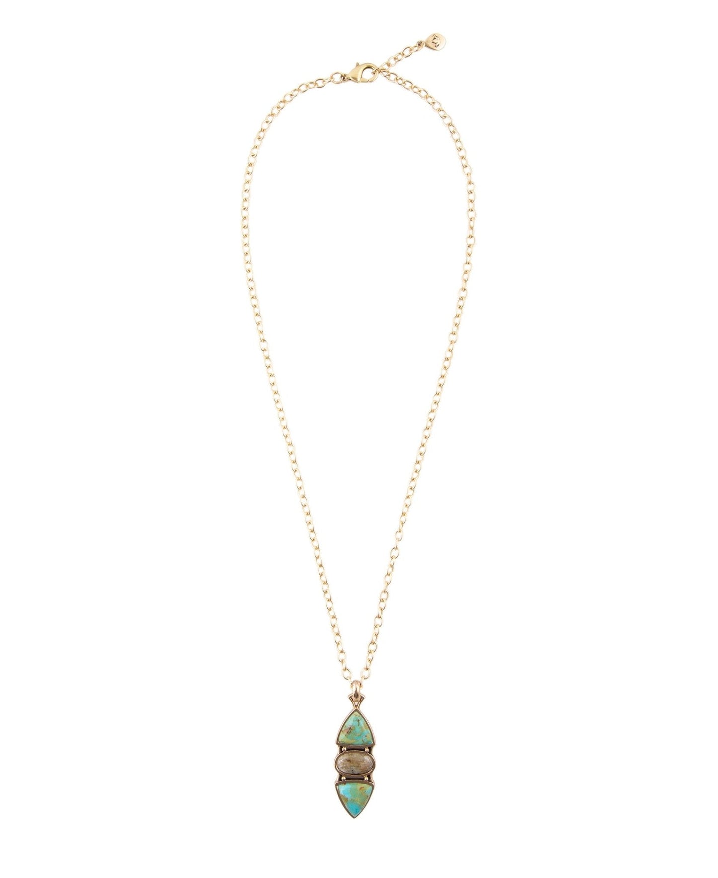 Labradorite and Turquoise Pendant Necklace