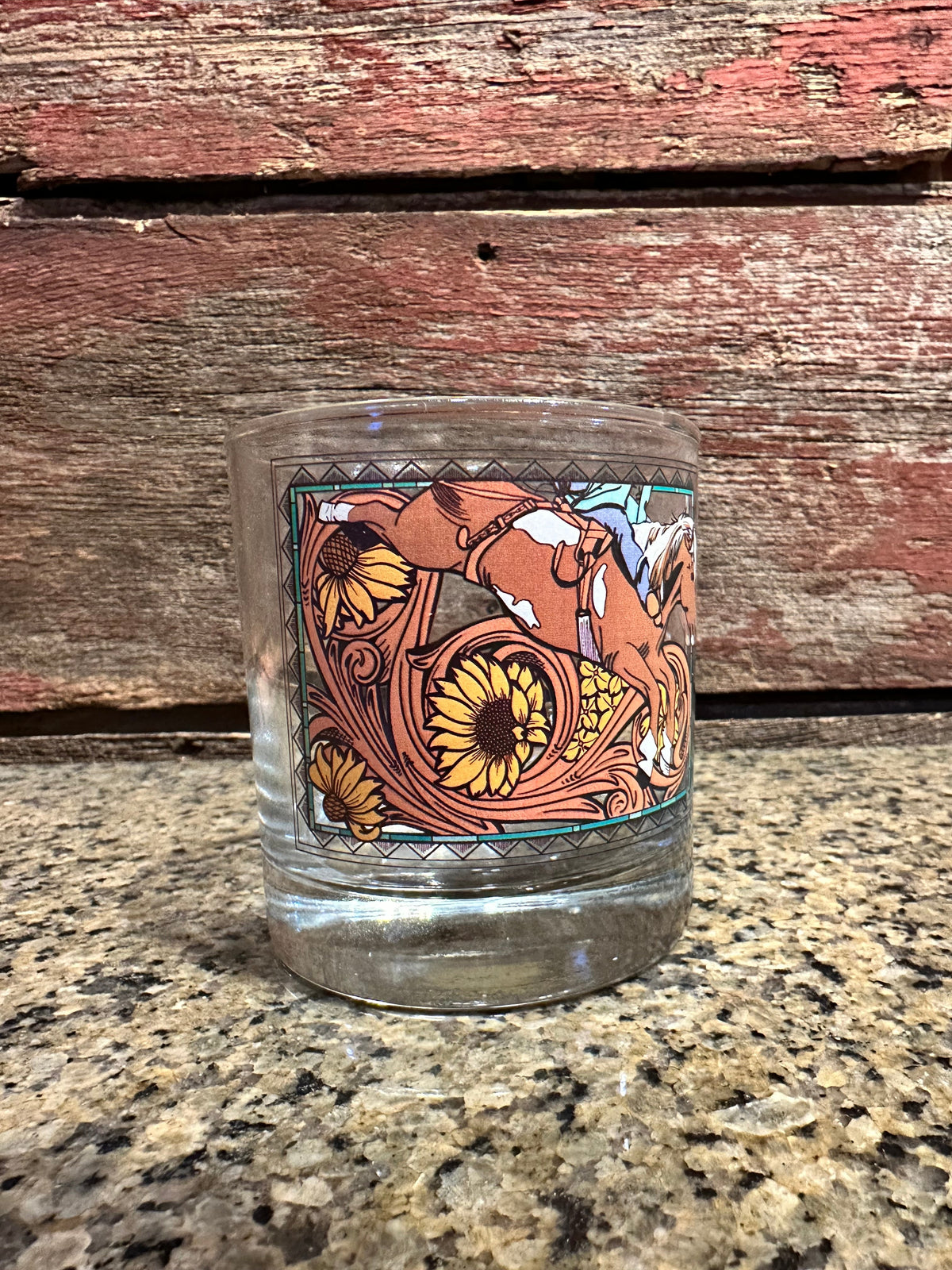 On the Rocks Glass Bareback Horse