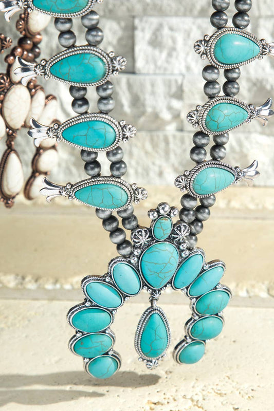 Squash Blossom Necklace: Turquoise(SBTQ) / OS