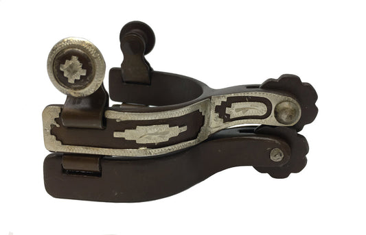 AJ Tack Baby Antique Brown Southwest Spurs