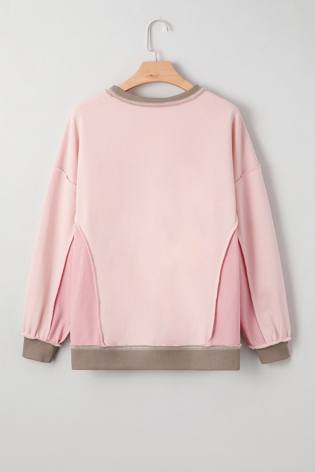 Lina Waffle Patchwork Oversize Sweatshirt