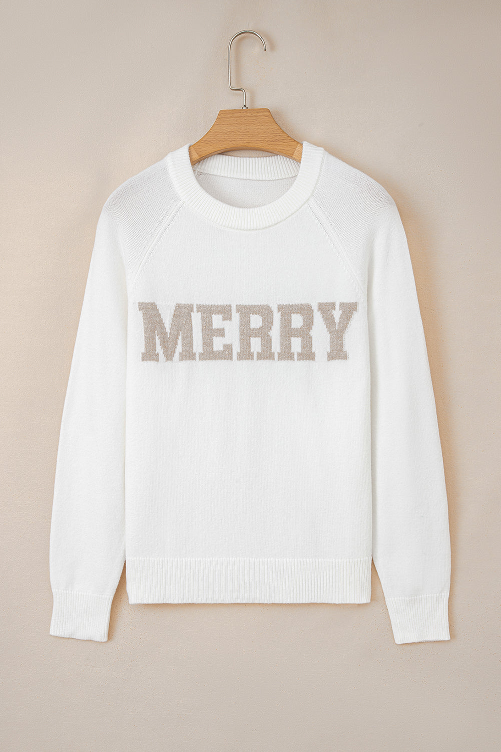 Blackish Green MERRY Letter Pattern Christmas Raglan Sleeve Sweater