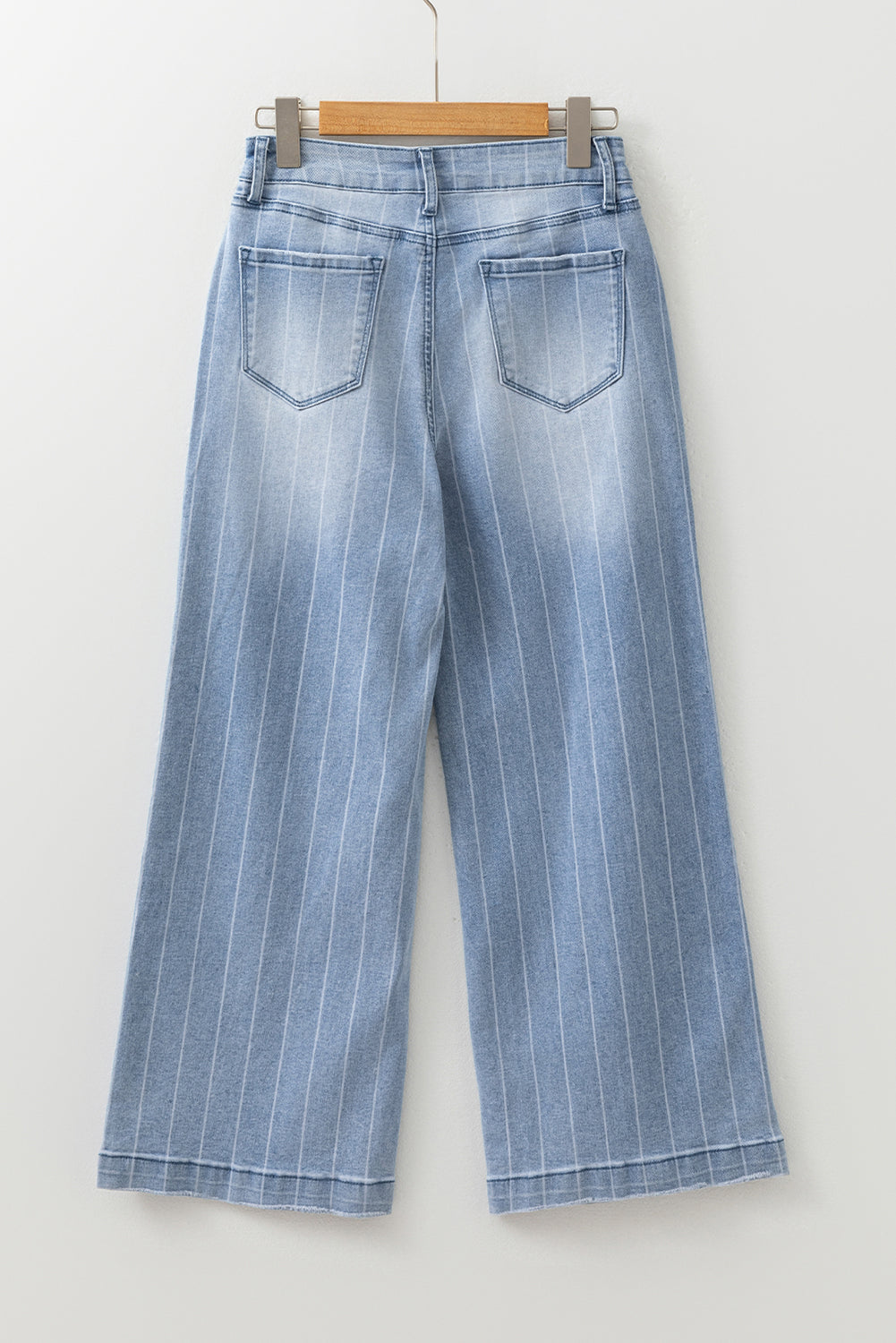 Sofia Pinstripe Wide Leg Jeans