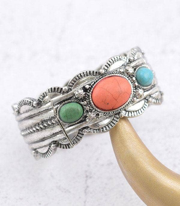 Semi Stone Bracelet: Multi