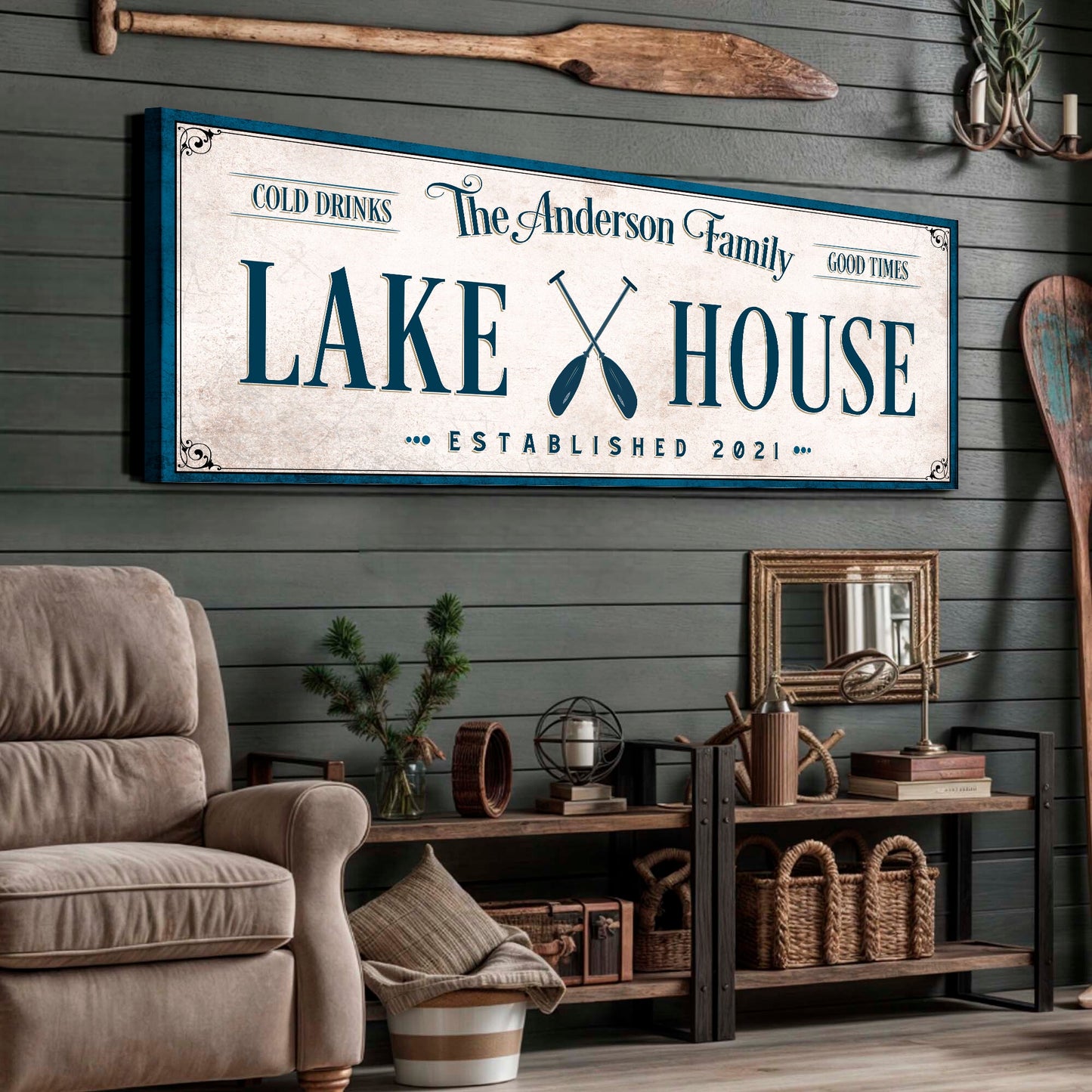 Personalized Lake House Sign IV