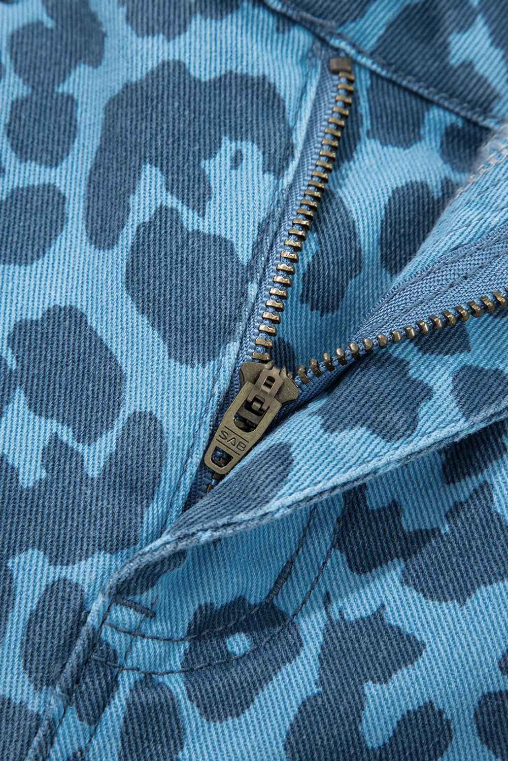 Leopard High Waist Straight Jeans