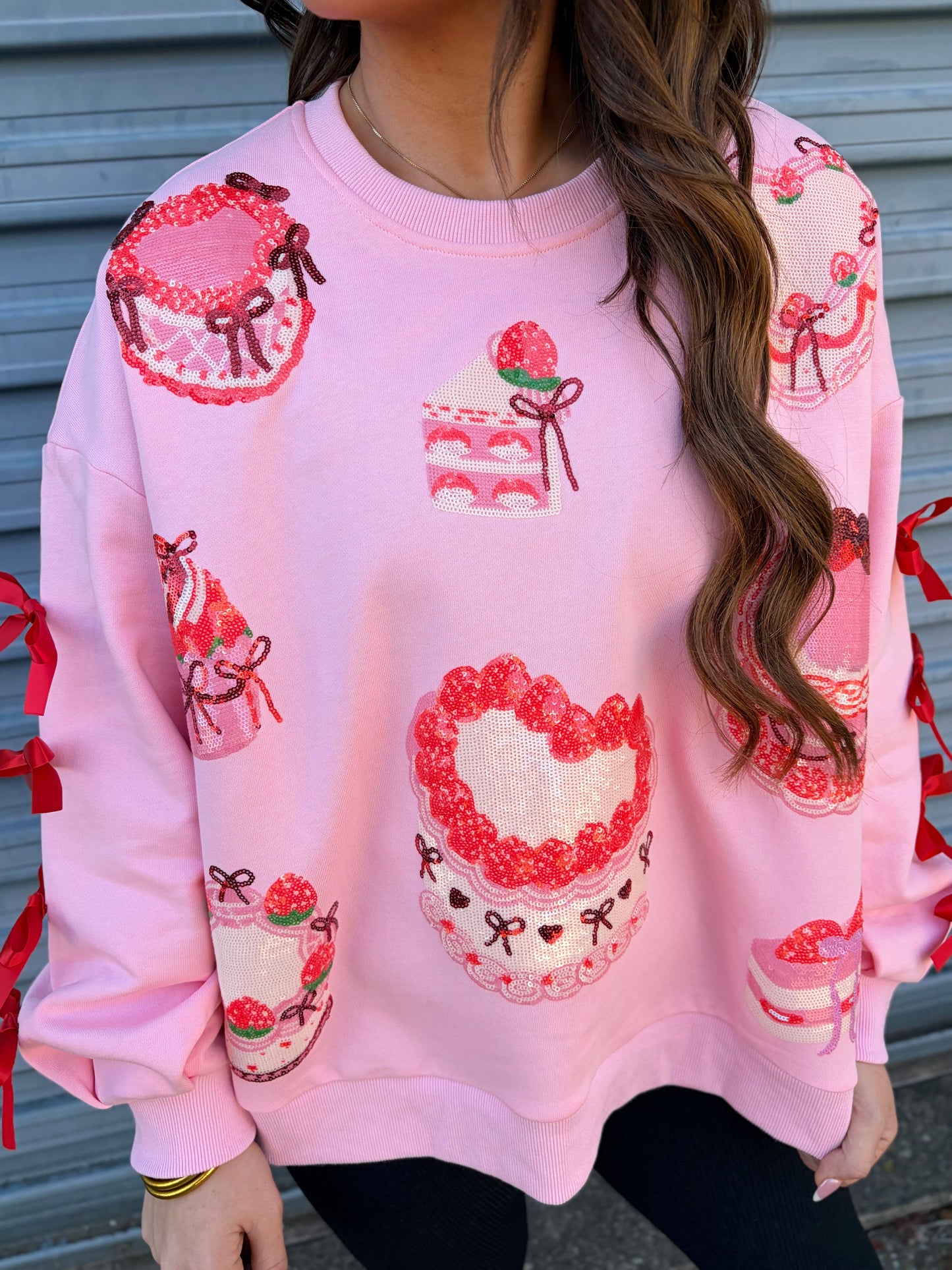 Cakes & Bows sequin pullover