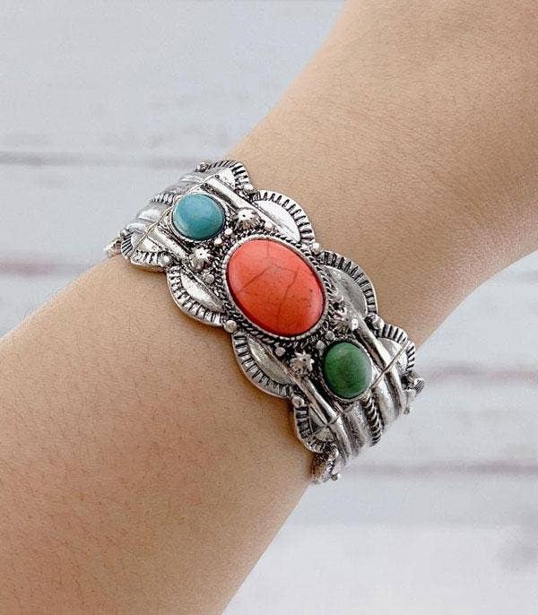 Semi Stone Bracelet: Multi