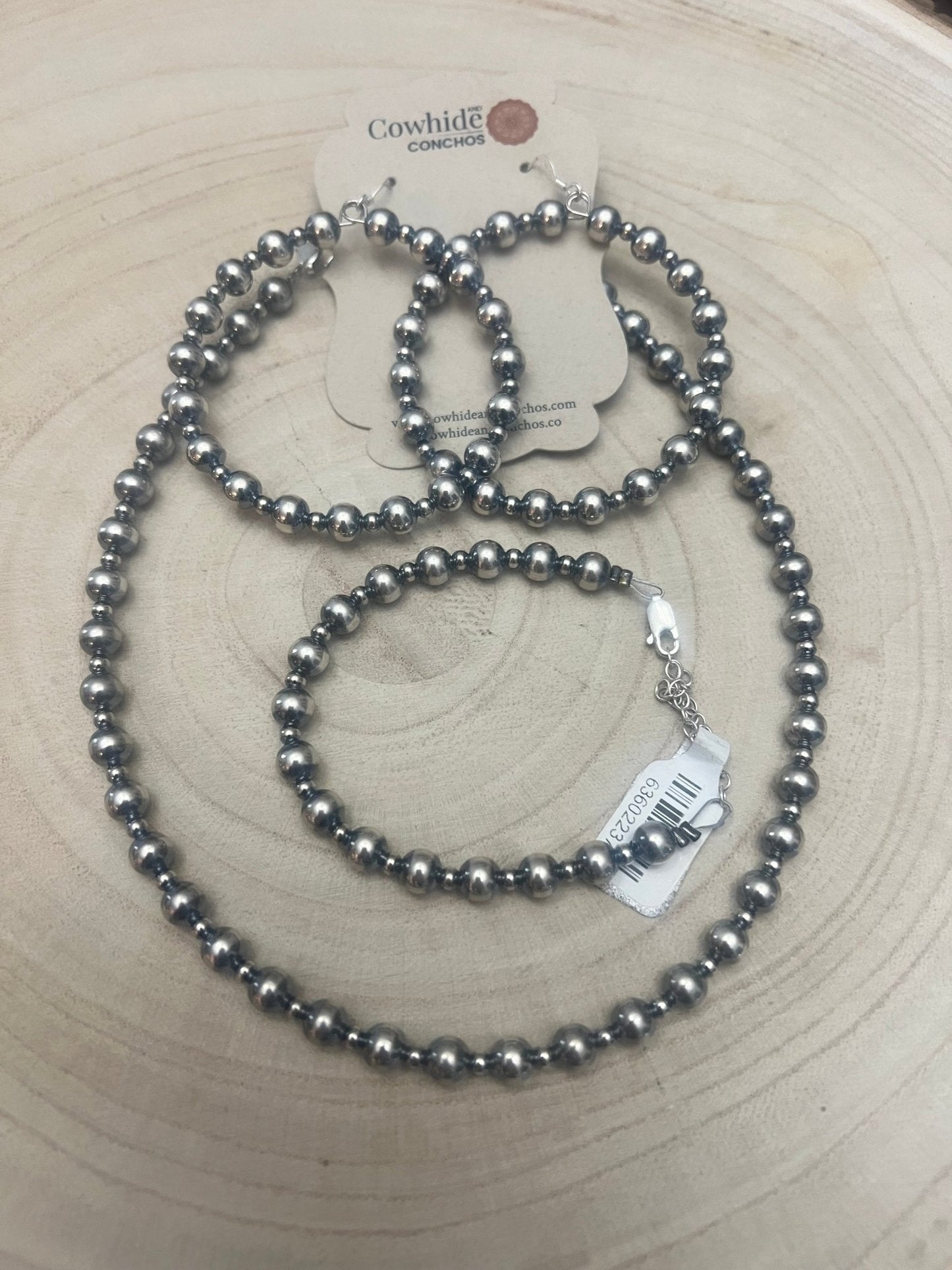 3mm and 6mm Sterling Silver Pearl Bracelet