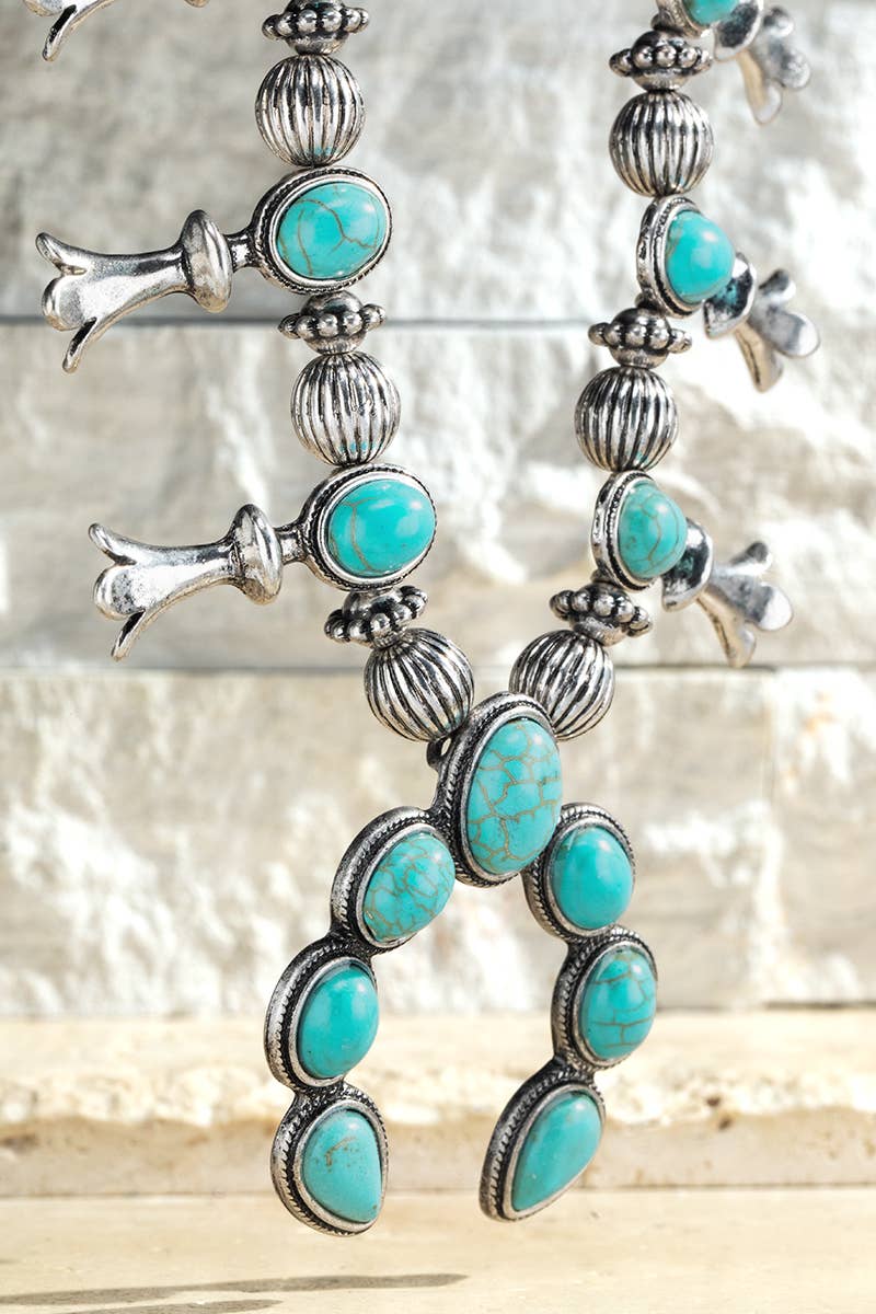 Squash Blossom Necklace: Turquoise(SBTQ) / OS