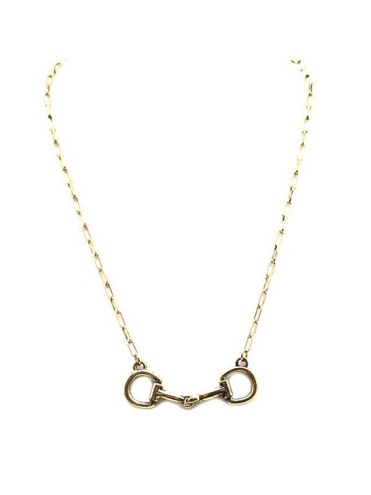 Western Horse Snaffle Bit Pendant Necklace