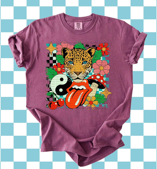 Tiger groovy collage tee or sweatshirt