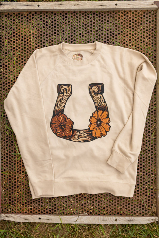 Tooled Horseshoe Lightweight Crewneck