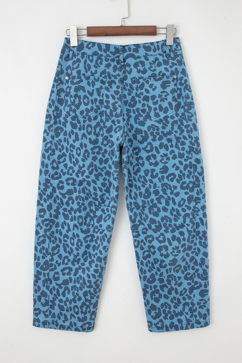 Leopard High Waist Straight Jeans