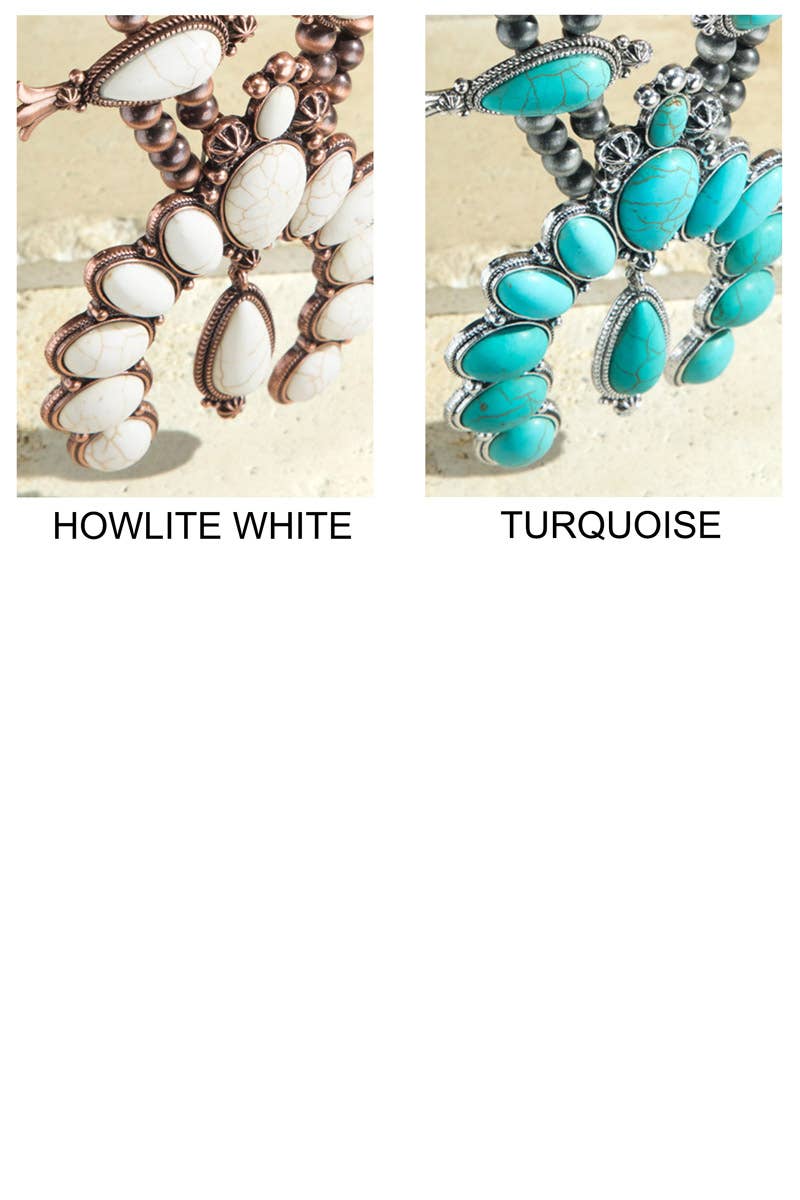 Squash Blossom Necklace: Turquoise(SBTQ) / OS