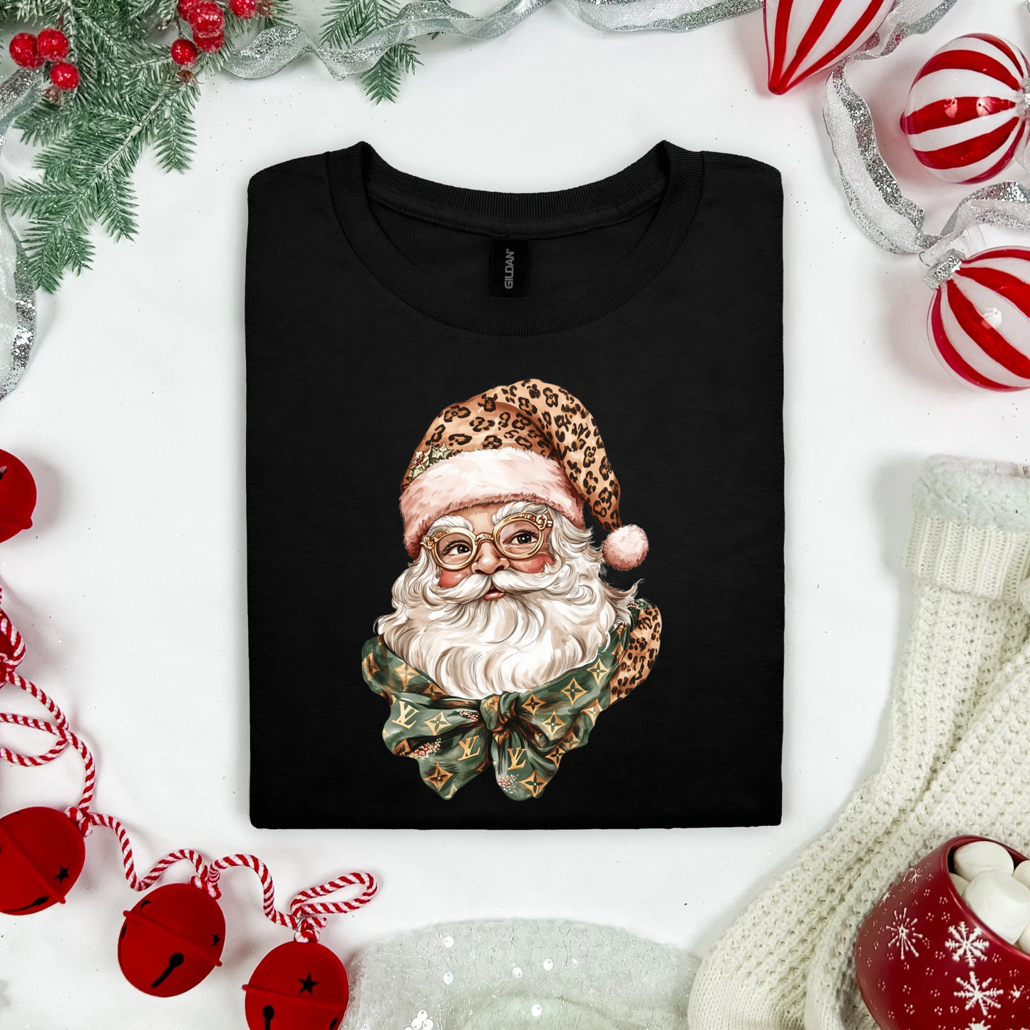 LV Santa Graphic Tee