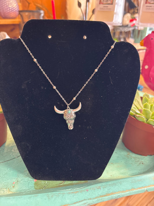 Steer head with Turquoise