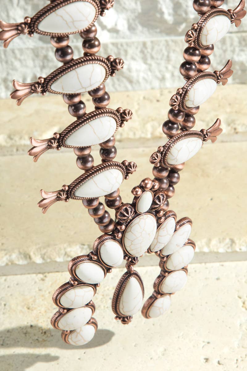 Squash Blossom Necklace: Turquoise(SBTQ) / OS