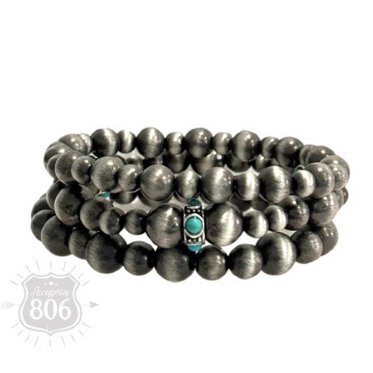Western burnished bead bracelet set