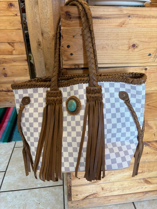 Boho WHITE Never-Full Tote