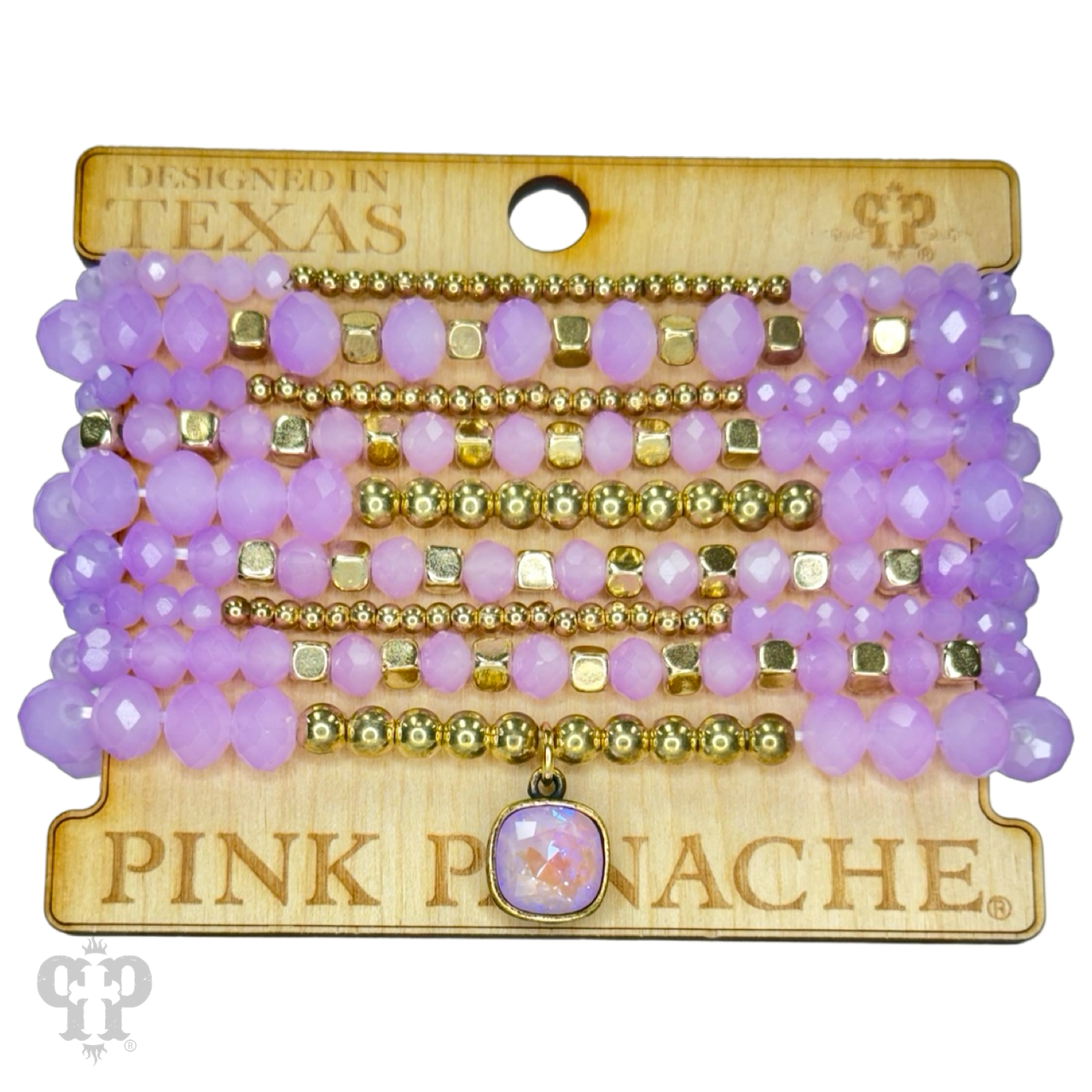 Beaded bracelet stack set, Austrian crystal