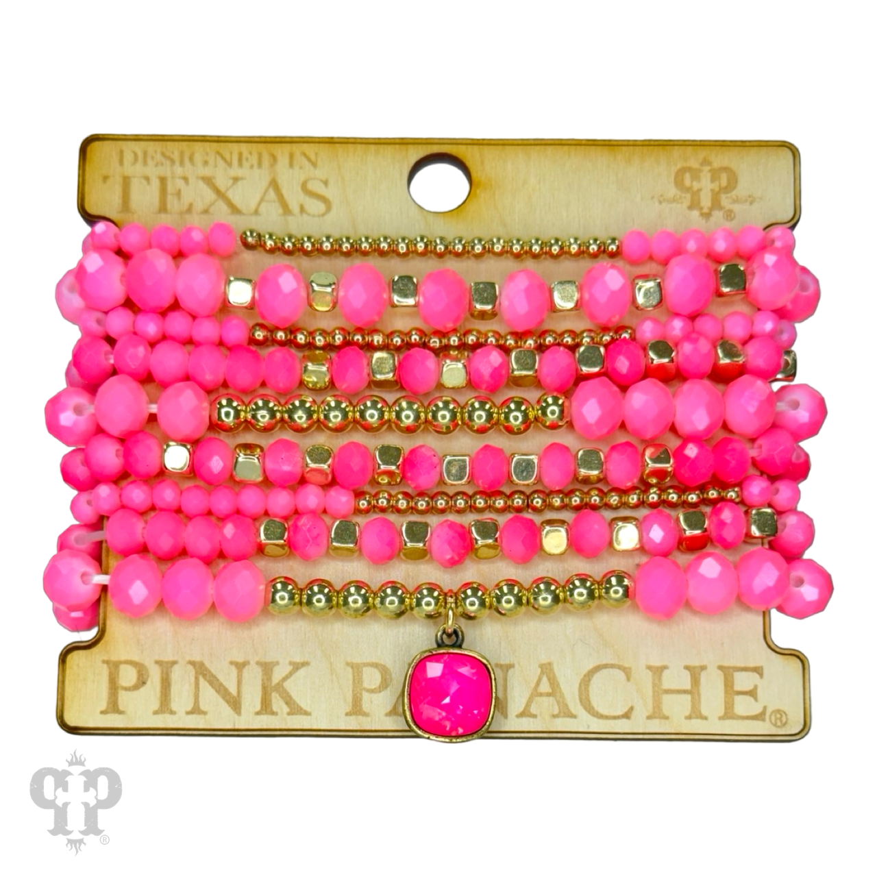 Beaded bracelet stack set, Austrian crystal