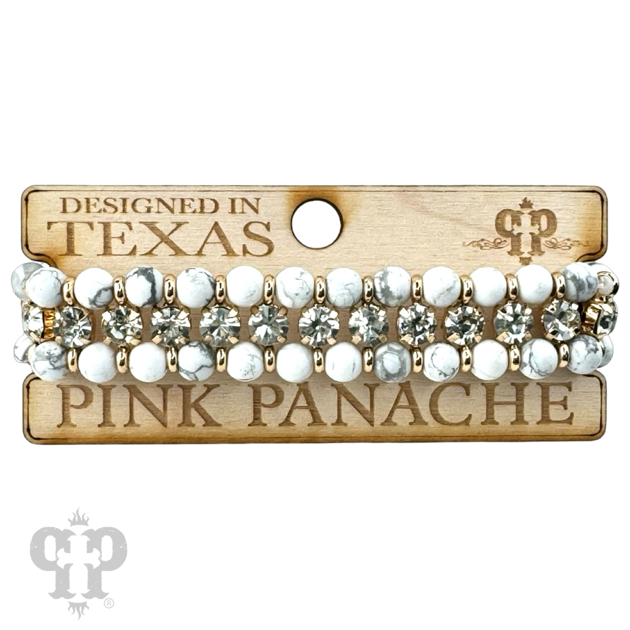Bead and rhinestone adjustable bracelet