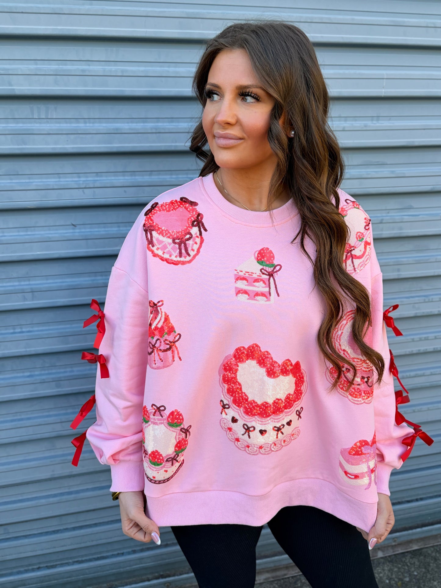 Cakes & Bows sequin pullover