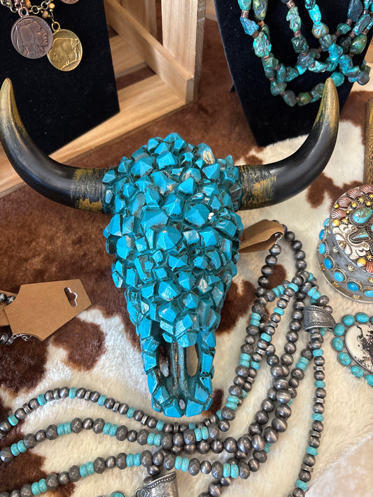 Turquoise steer head