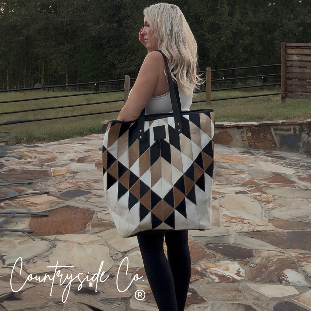 Cora Cowhide Weekender Travel Bag