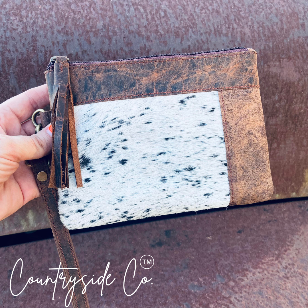 Trailblazer Cowhide Leather Wristlet