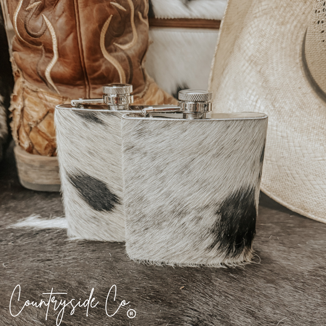 Cowhide Flask