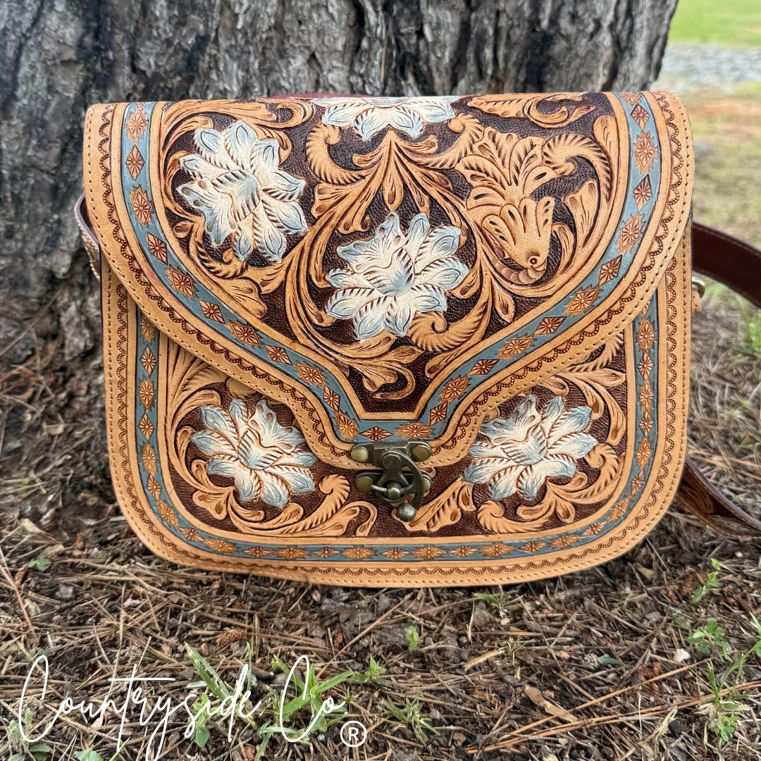 Stella Tooled Leather Concealed Carry Handbag
