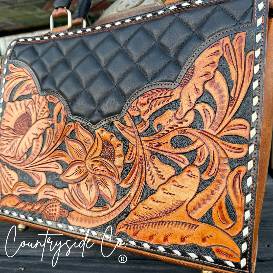 Laney Tooled Leather Conceal Carry Handbag