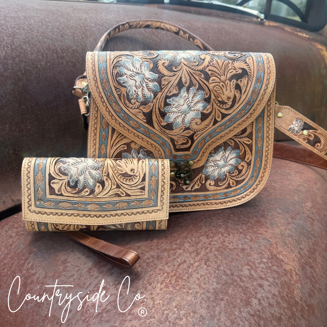 Stella Tooled Leather Concealed Carry Handbag
