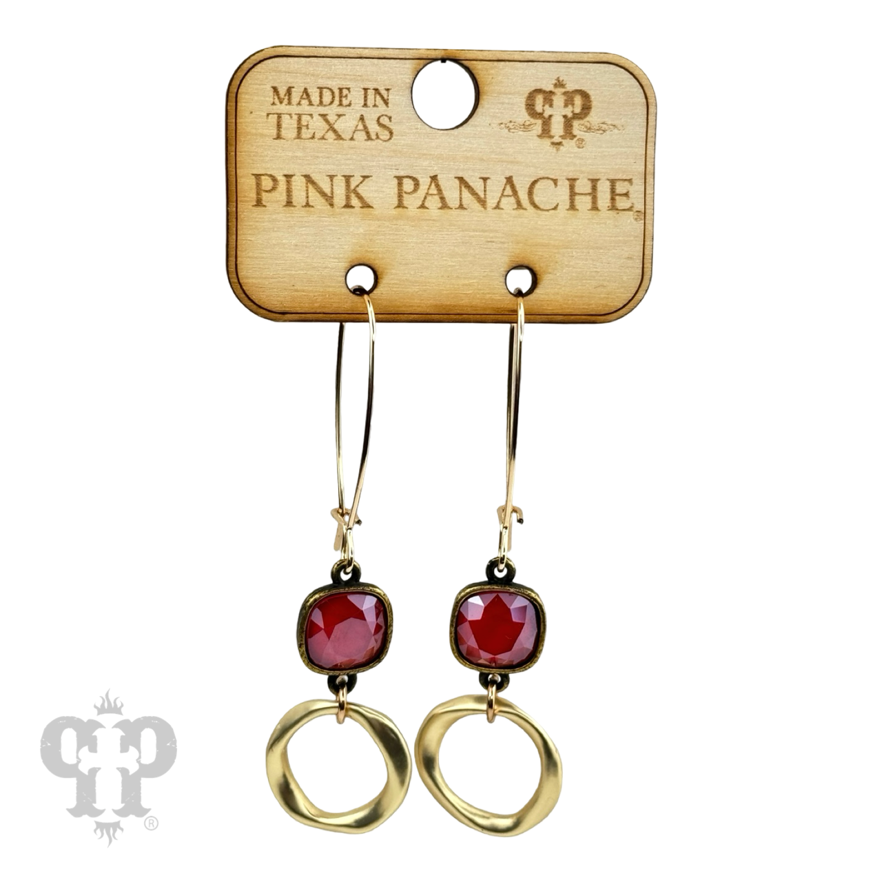 Red crystal earring