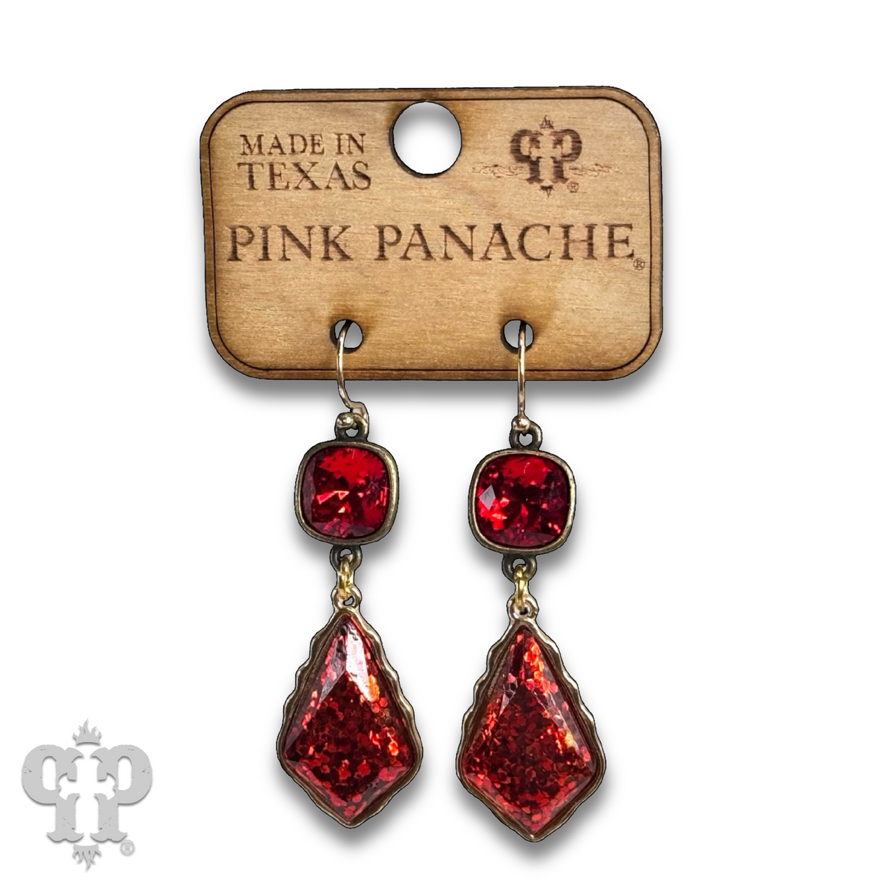 Glitter diamond teardrop earring with Austrian crystal
